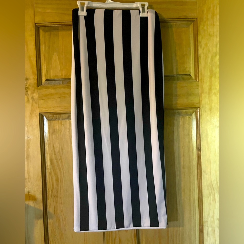 B&W Striped Skirt